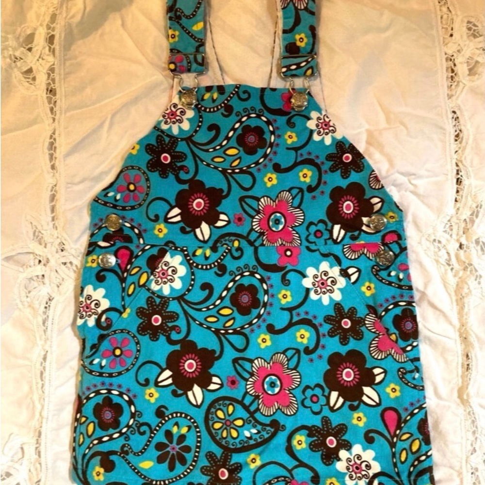 Kelly's Kids Blue and White Overall Style Dress size 2T
